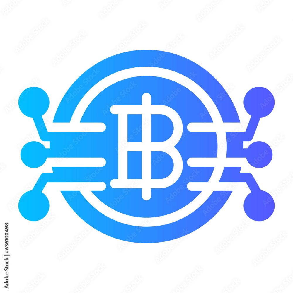 digital currency Gradient icon digital currency Gradient icon