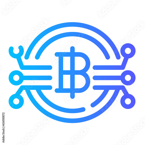 digital currency Line Gradient Icon