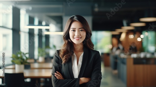 portrait of a smiling business woman. generative ai