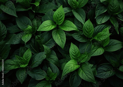 Mystical Foliage: Eerie Dark Green Backing Generative AI © Blinix Solutions