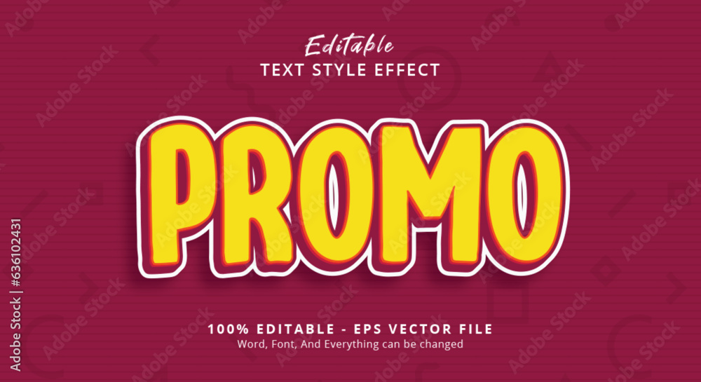 Promo Text Style Effect, Editable Text Effect