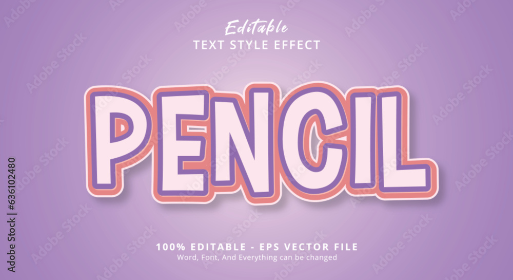Pencil Text Style Effect, Editable Text Effect Pencil Text Style Effect, Editable Text Effect