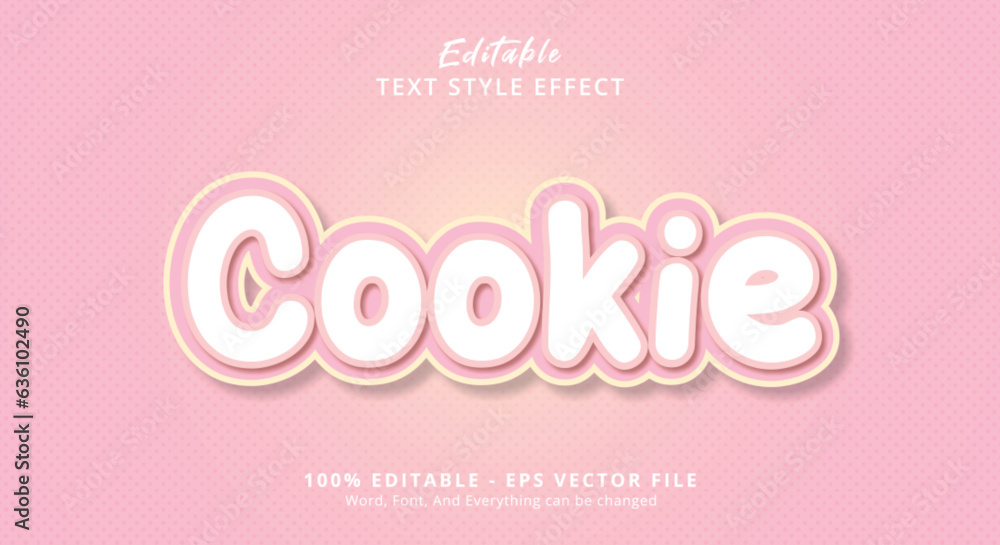Cookie Text Style Effect, Editable Text Effect Cookie Text Style Effect, Editable Text Effect