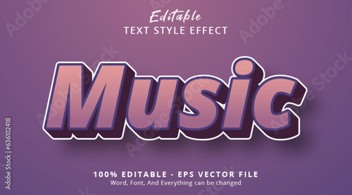 Music text with hype gradient style effect, editable text effect