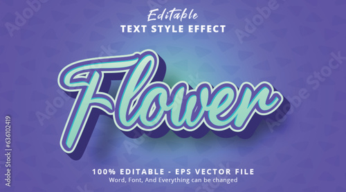 Flower text with hype gradient style effect, editable text effect