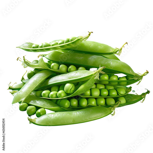 transparent background with isolated peas