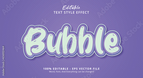 Bubble Text Style Effect, Editable Text Effect