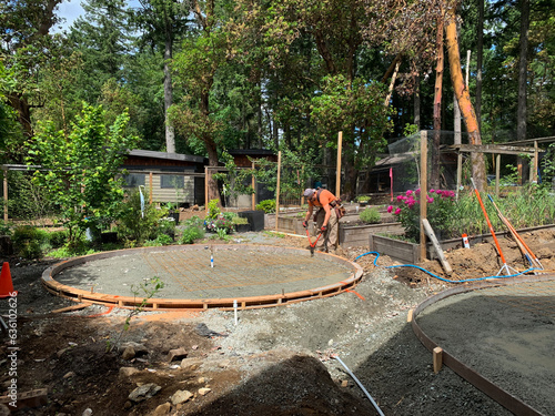 Patio area before concrete pour.