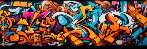illustration of abstract graffiti background  generative AI