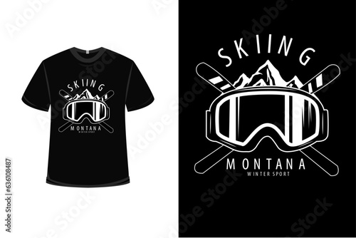 Ski Retro Vintage T Shirt Design