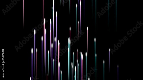 elememt red blue purple light fast launch to the top on the black screen concept powerful infinity energy