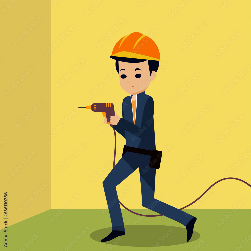 Worker character illustration background. Labour day illustration background Worker character illustration background. Labour day illustration background