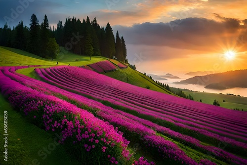 lavender field in region