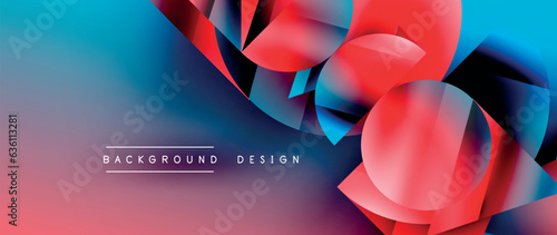 Captivating abstract backdrop composed of interlocking triangles and circles, forming an intriguing dance of shapes and patterns that exude both elegance and modernity