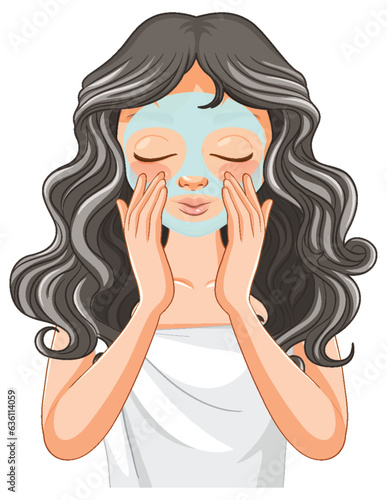 Beautiful Woman Enjoying a Spa Facial