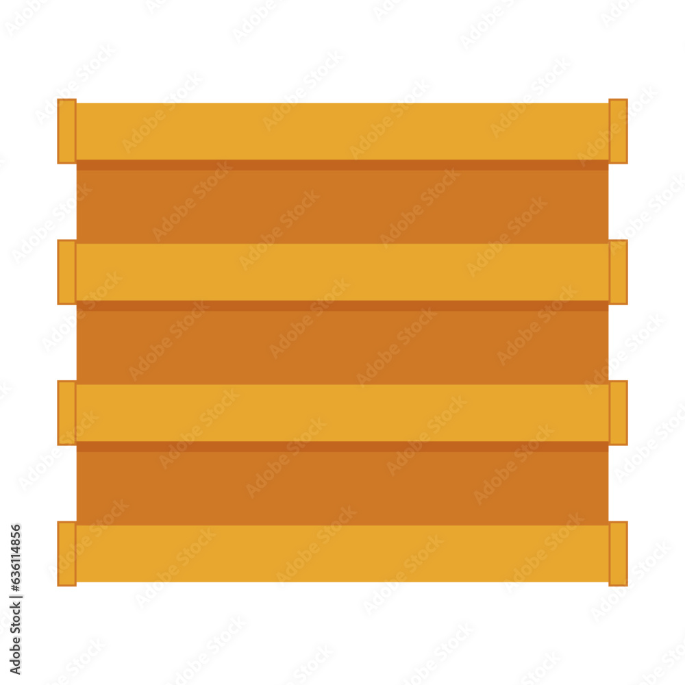 Top view of warehouse element vector. Boxes and equipment in warehouse. Logistics concept. Cartoon vector on white Top view of warehouse element vector. Boxes and equipment in warehouse. Logistics concept. Cartoon vector on white