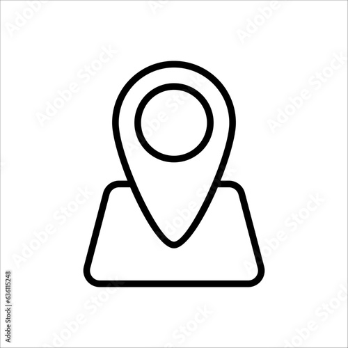 Free Download Map pin linear icon vector design. Editable stroke on white background - GFXLoad