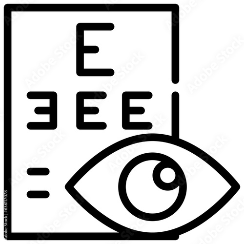 eye health exam test care simple line