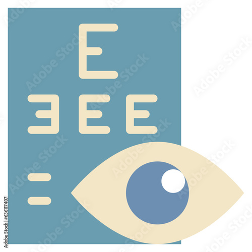 eye health exam test care flat style