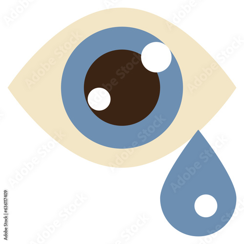 eye tear vision care health flat style