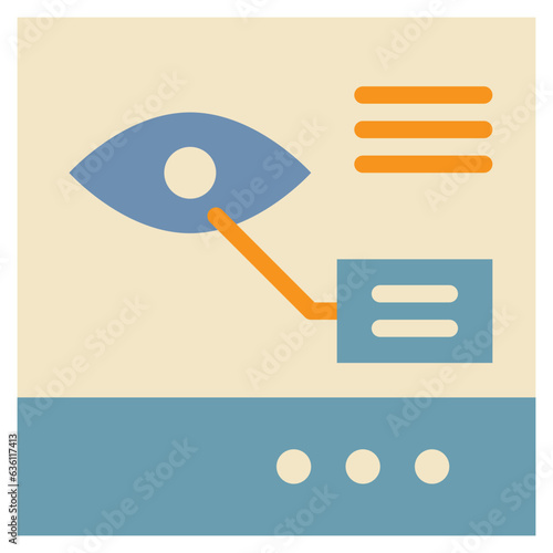 scan eye care health report flat style