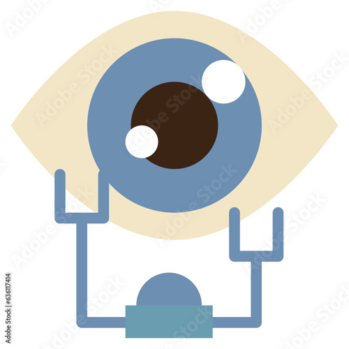robot lasik scan eye health care flat style