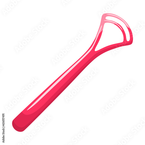 Dental care flat vector illustration. Equipment for cleaning teeth, flossing tool isolated on white background