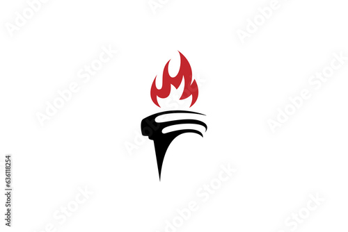 Torch simple logo design 