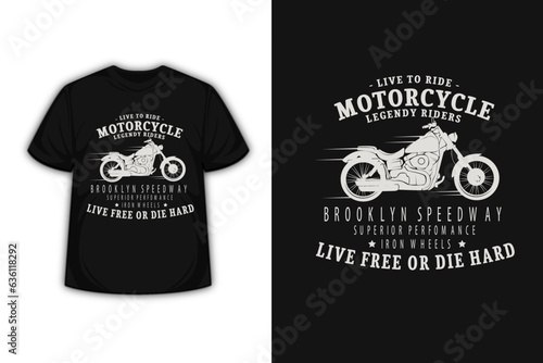 Motorcycle Retro Vintage T Shirt Design