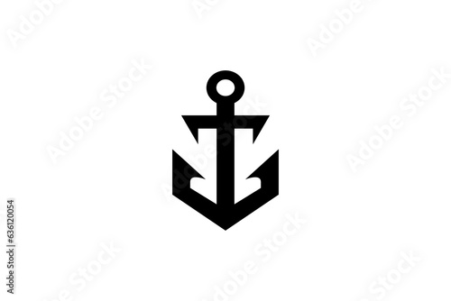 Anchor logo in flat style