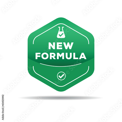 New formula label, vector illustration.