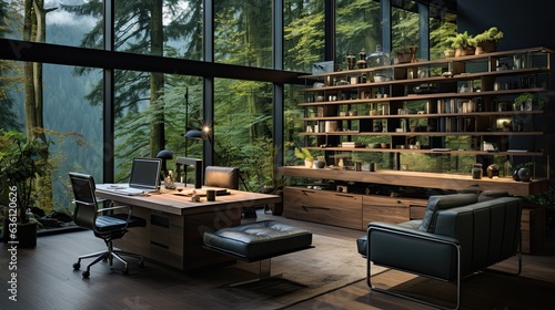 Modern Home Office: Functional Design & Sleek Desk Generative AI © Blinix Solutions