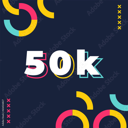 50k Followers colorful abstract