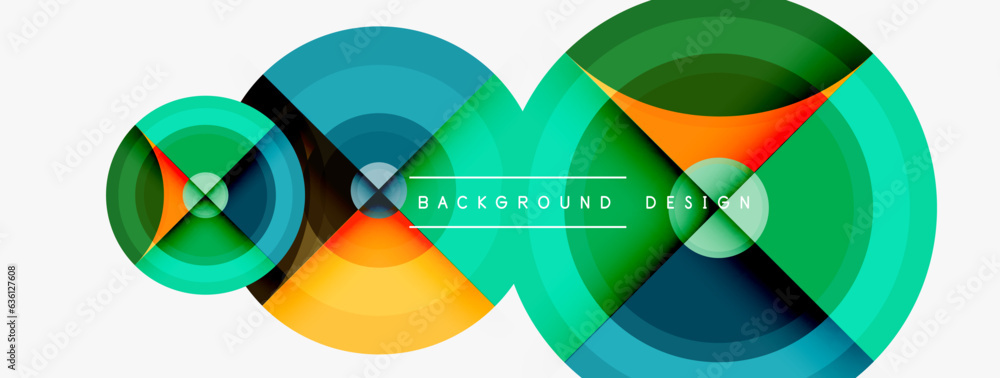 Creative circle geometric abstract background Creative circle geometric abstract background