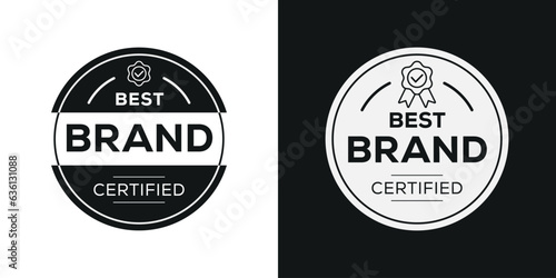 Best Brand certificated badge, vector illustration.