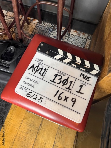 Film slate Clapboard for syncing sound while filming 