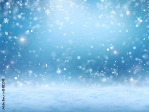 christmas background with snowflakes © Anubhav