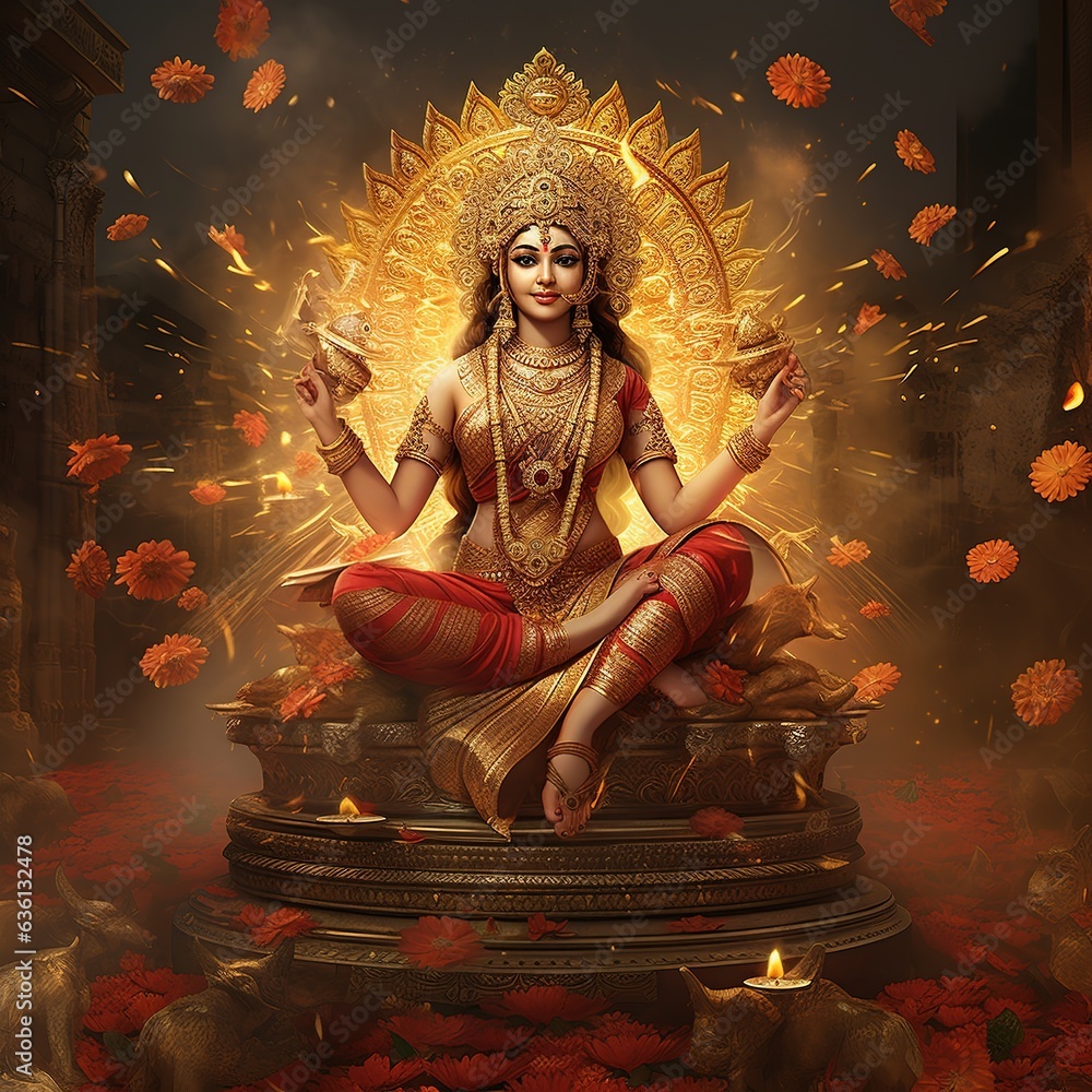 the-divine-hindu-goddess-lakshmi-bringing-wealth-in-the-festival-of