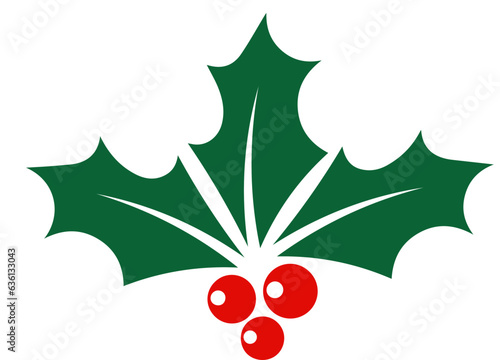 holly berries and leaves