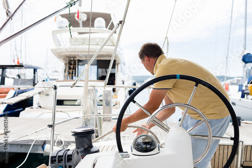 Yacht mooring photo