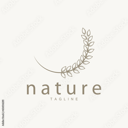 Rice Logo  Farm Wheat Logo Design  Vector Symbol Icon Graphic Illustration