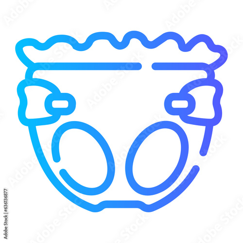 diaper Line Gradient Icon