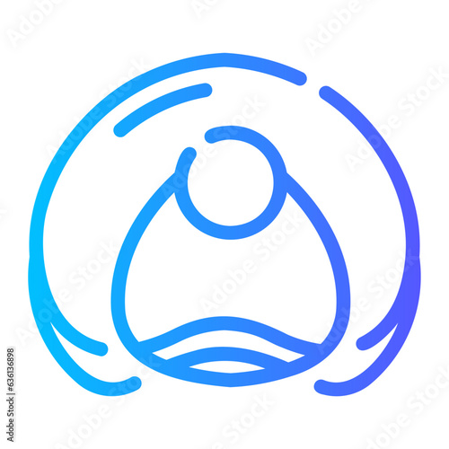 pacifier Line Gradient Icon