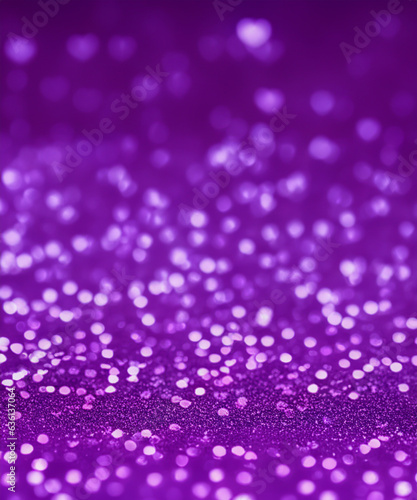 Purple glitter lights, defocused light reflections purple bokeh background, Winter concept, christmas, love