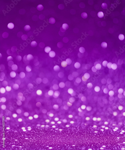 Purple glitter lights, defocused light reflections purple bokeh background, Winter concept, christmas, love