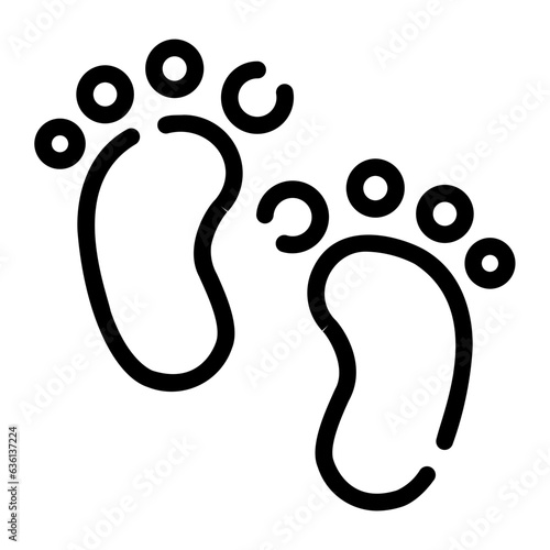 footprint Line Icon