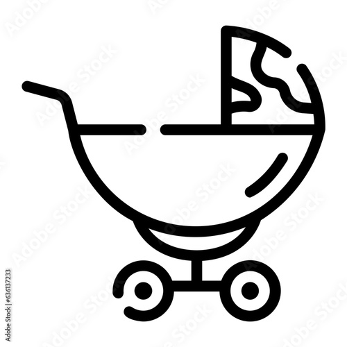 baby stroller Line Icon