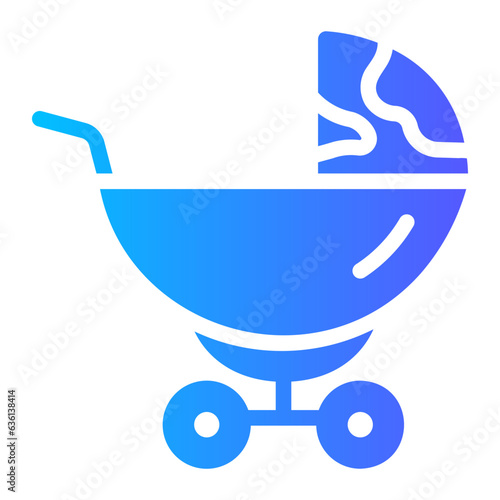 baby stroller Gradient icon