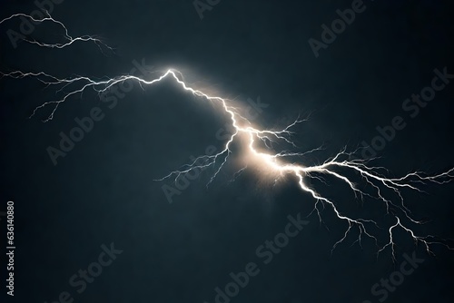lightning in the night generated by AI technology