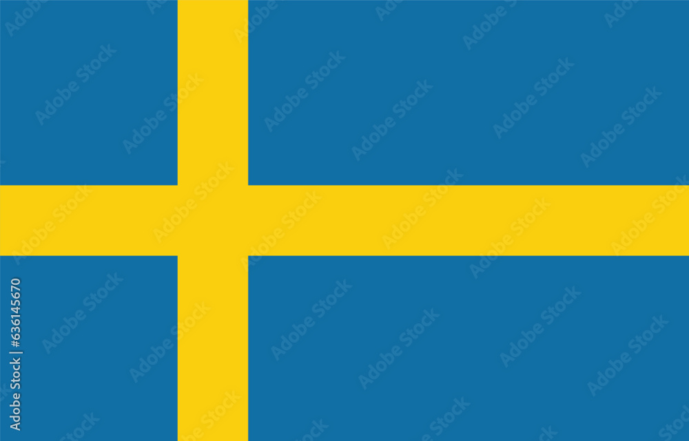 Sweden flag . National Sweden flag vector isolated on white background Sweden flag . National Sweden flag vector isolated on white background